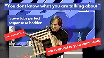 Steve Jobs perfect response to an insult. Worldwide developer conference 1997. With commentary