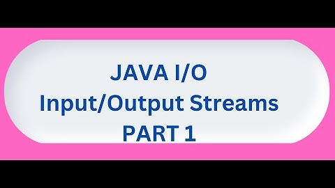 Why we use I/O streams in Java? |Java I/O Basics| MCA|BCA| PGDCA
