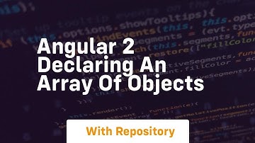 angular 2 declaring an array of objects
