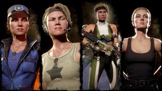 Sonya Blade - Intros & Victories - All Main Color Skins - Mortal Kombat 11