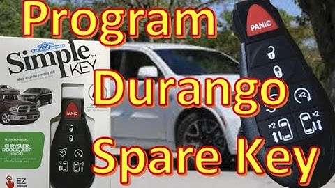How to Program Spare Dodge Durango Key 2011 2012 2013 Simple Key with single key