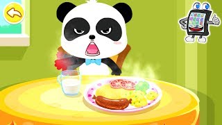 BABY PANDA SICHER ZUHAUSE App deutsch | KLEINER BÄR VERBRENNT SICH AM ESSEN | Spiel mit mir Games screenshot 2