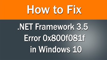 .NET Framework 3.5 Error  in Windows 10
