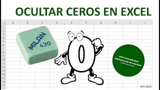 Ocultar ceros en Excel