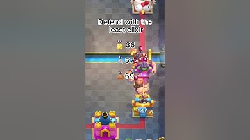 Defend with least elixir #clashroyale #fyp