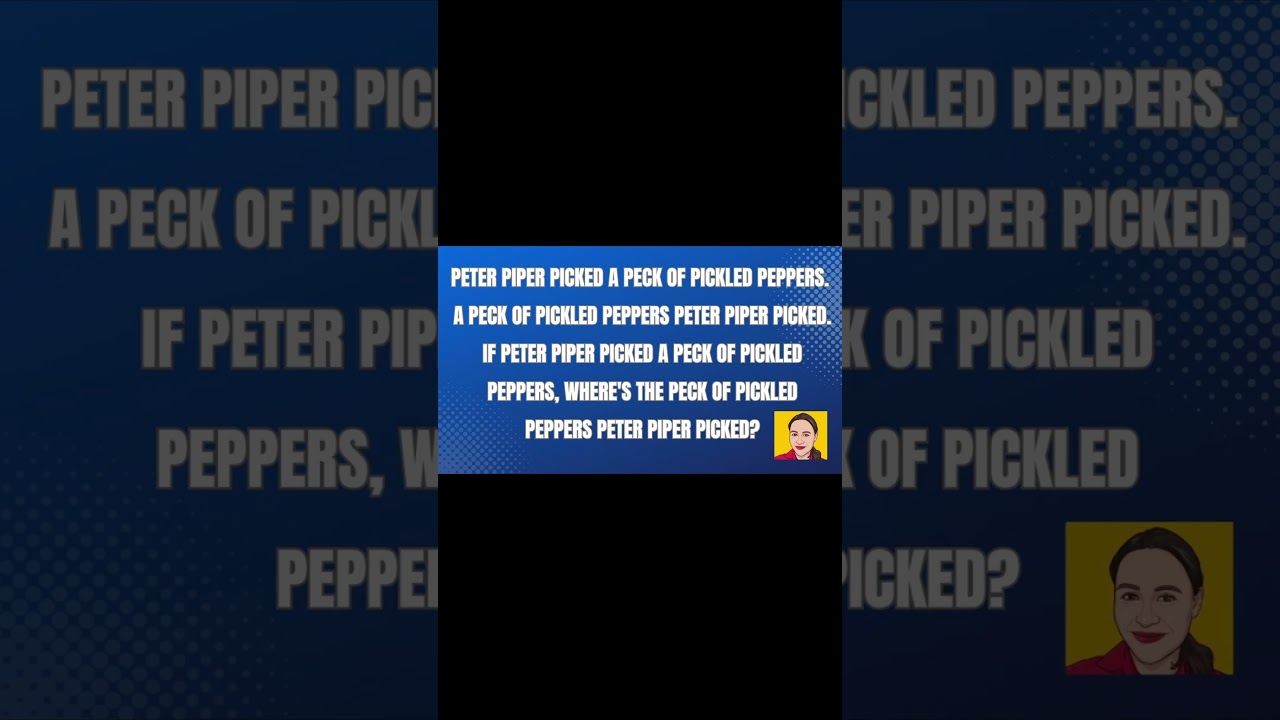 Peter Piper ( Tongue Twister) #shorts
