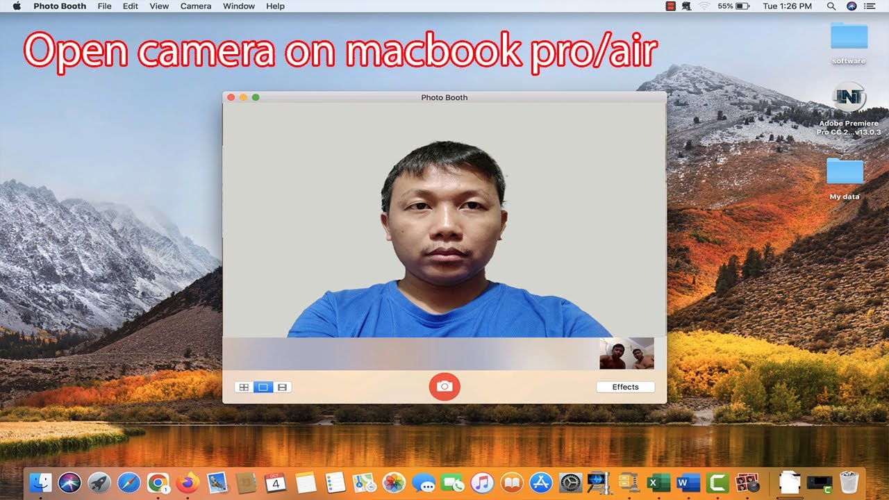 How to open camera on macbook 