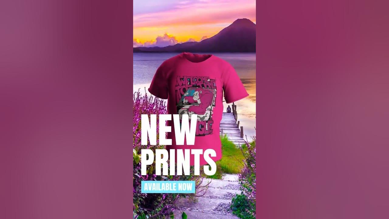 video of a spinning 3d t shirt for a pod shop s new prints @ www.Junglewrld.shop