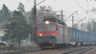 Вл10У-924 С Грузовым Поездом Следует По Перегону Икша-Яхрома