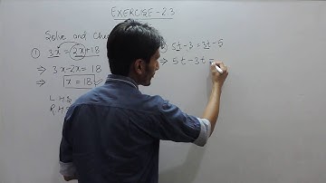 Exercise 2.3 - Question 1 and Question 2 NCERT/CBSE Solutions for Class 8th Maths Linear Equations