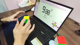 3×3 Rubik's cube Ao5 10.80 with 9.88 single!