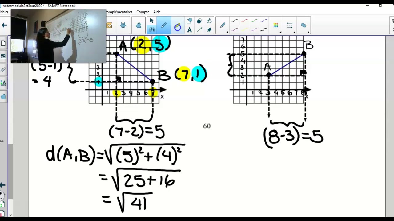 4 SN: module 3 La distance entre deux points dans la plan ca - YouTube