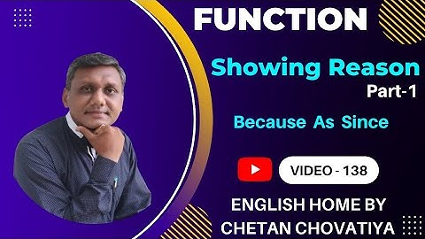 Showing Reason Function Part-1 | Std.10 11 12 English grammar | Because | As | Since