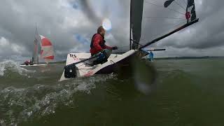 Windy RS300 race start and first lap on the sea