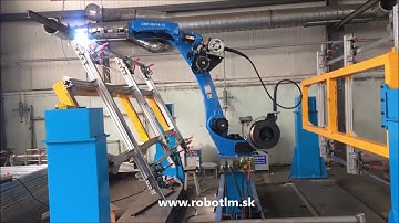 Two 1-axis positioners and groud rail - MIG MAG welding robot
