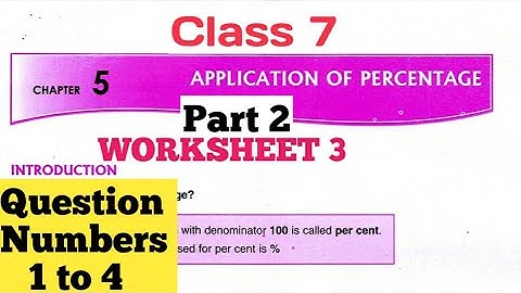 D.A.V. Math | Class 7 | Ch-5 | Application Of Percentage | Worksheet 3 | Part 2 | Art Of Mathematica