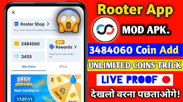 rooter mod apk unlimited coins | Rooter App Se Coin Kaise Kamaye | rooter unlimited coin trick 2022