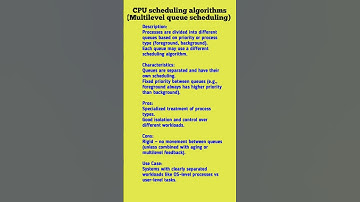 CPU scheduling algorithm (Multilevel queue scheduling) #shortvideo#computertechnic #computerscience
