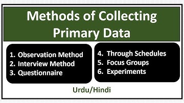 Methods of Primary Data Collection-Sources of Primary Data-Primary Data Collection