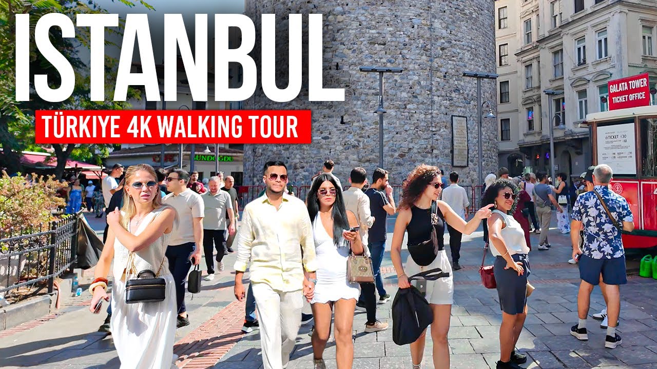 Стамбул 4K 🇹🇷 Галатская башня, Истикляль, Таксим, Нишанташи