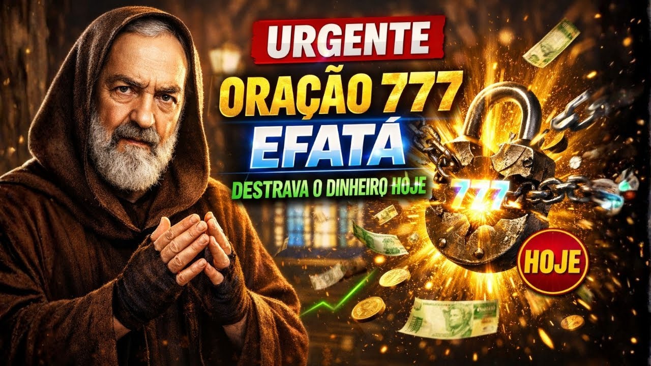 URGENTE: ORAÇÃO 777 EFATÁ DO PADRE PIO PARA DESTRAVAR O DINHEIRO E VIRAR O JOGO HOJE