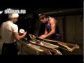 Legkov and Chernousov waxing skis before Sochi 2014