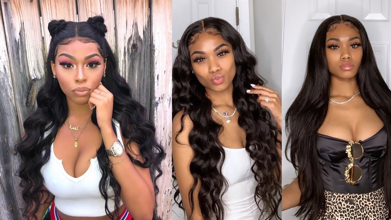 LACE FRONT WIGS INSTALL COMPILATION 2019 MODERN SHOW HAIR YouTube
