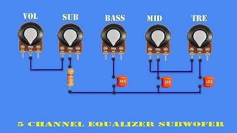 How to make 5 channel Equalizer Subwoofer Bass, New simple Circuit, DIY Equalizer mixer