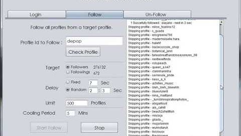Instagram Bot - Auto follow | Unfollow | Like | Comment | Message | Hashtag bulk profiles