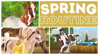 Spring Barn Routine II Foals, Showjumping, Lessons + More II Star Stable Realistic Roleplay
