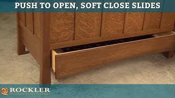 Arts & Crafts Blanket Chest: Featuring King Slide Push-to-Open, Soft-Close Drawer Slides