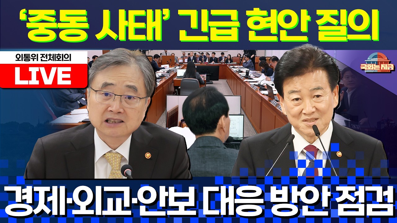 [🔴LIVE] '중동 사태' 긴급 현안질의ㅣ국회 외교통일위원회 [문화일보]