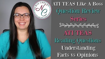 ATI TEAS Like A Boss Question Review Series | Reading Questions | Facts vs Opinions