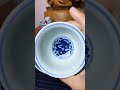 Blue and white porcelain bowl cover #ceramicart #handcraftlovers