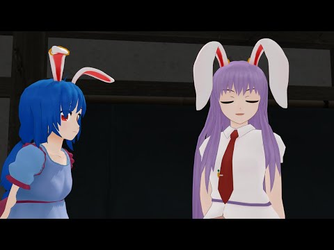 清蘭と鈴仙のもらい会話【東方MMD紙芝居】