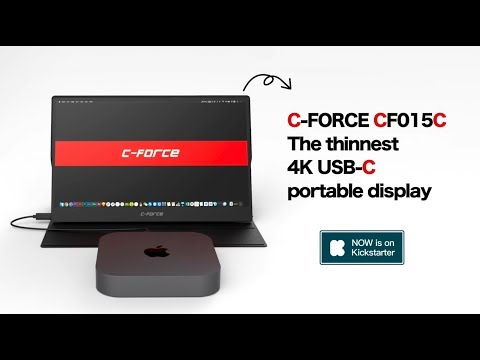 C-FORCE CF015C The thinnest 4K USB-C portable display-KS