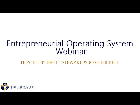 Entrepreneurial Operating System Webinar with Brett Stewart