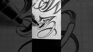 CUSTOM CHICANO SCRIPT LETTERING DRAWING "Z" #calligraphy #art ##lettering