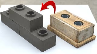 How to make LEGO bricks from cement  Bricks with joints without mortar