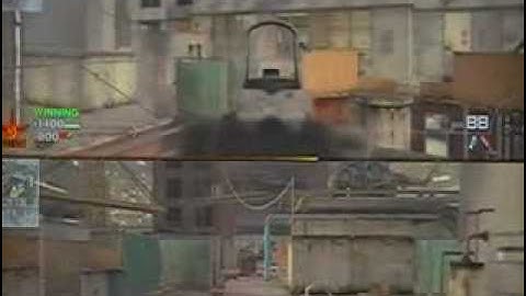 Modern Warfare 2 Split Screen match #3 TDM at Highrise