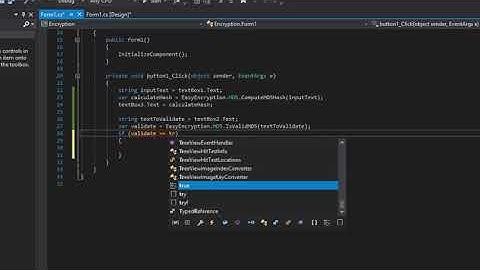 Text or password encryption using MD5 hashing in C#