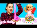 Как Мама и Беби Бон Эмили: десерты из слаймов Капуки Кануки! Играем в куклы в видео для девочек