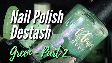 Sorting my Green Nail Polish - Part 2 #destash #declutter