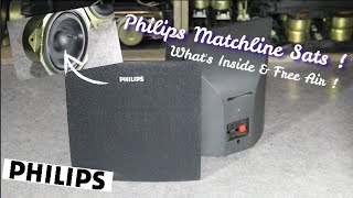 Philips Matchline Surround speakers | What's Inside , Free Air & Sound Test with Philips WOOFER !