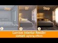 lumion interior render- lighting effects and settings tutorial (part 2-sunset light)