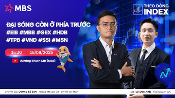 ĐẠI SÓNG CÒN Ở PHÍA TRƯỚC | #EIB #MBB #GEX #HDB #TPB #VND #SSI #MSN | THEO DÒNG INDEX 15.08.2025