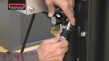 Leister Tutorial | Connecting and Adjusting the Compressed air of your SEAMTEK 36 Stationary Welder