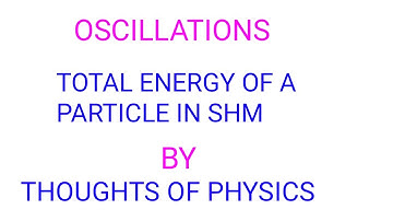 Total energy of a particle in SHM