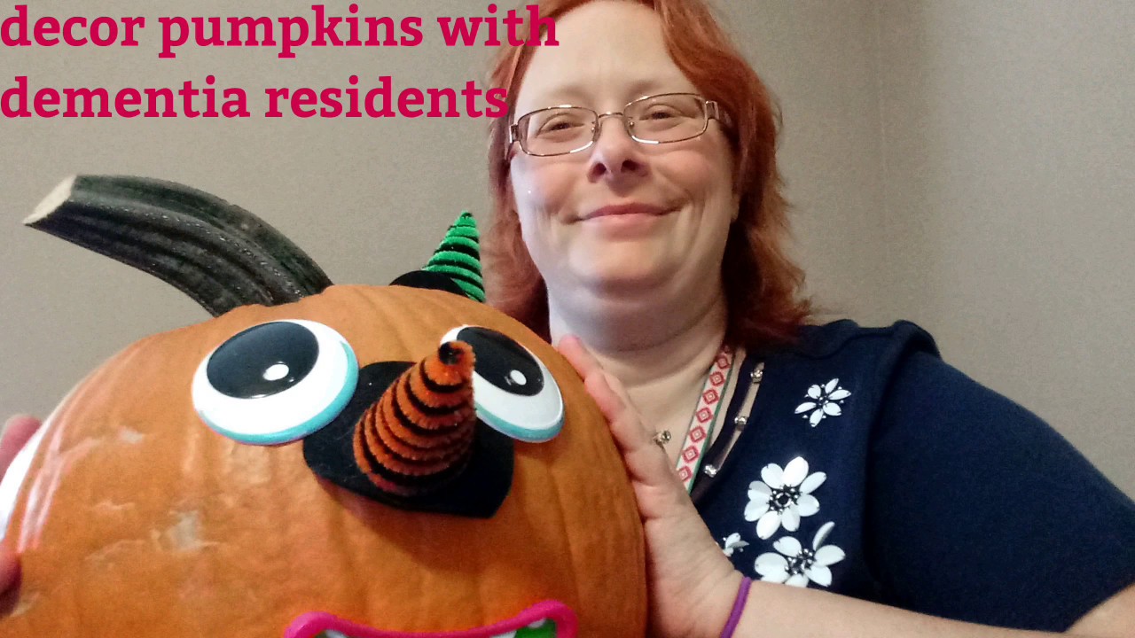 Decorating pumpkins no carving is needed easy for memory care.