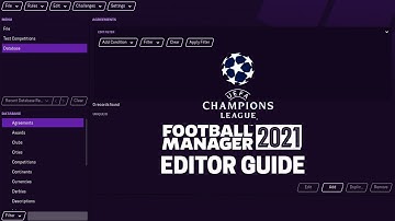 FM21 Editor | Adding a team to the Champions League | Football Manager 2021